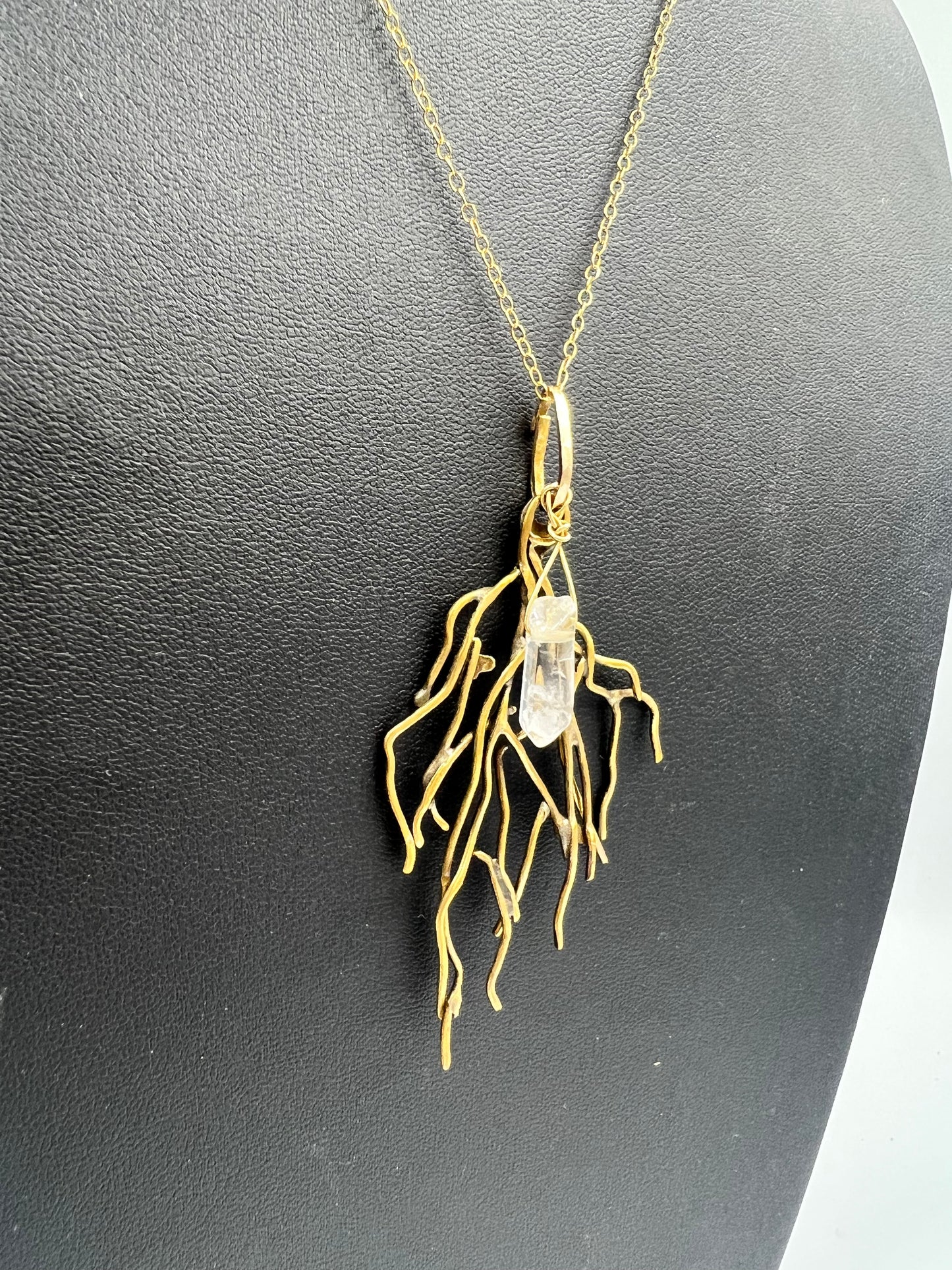 Sparkle Motion: Branches Necklace with Quartz