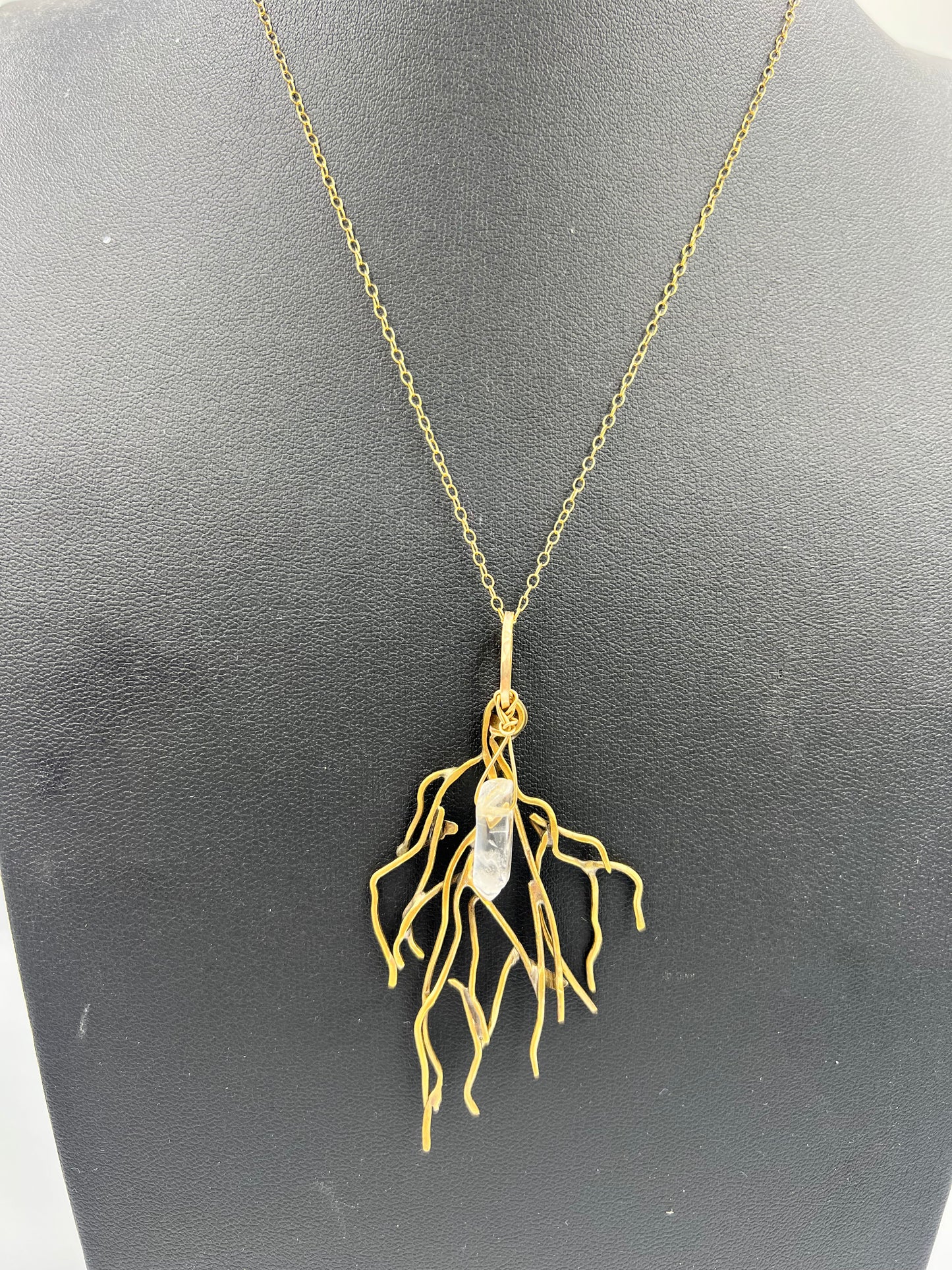 Sparkle Motion: Branches Necklace with Quartz