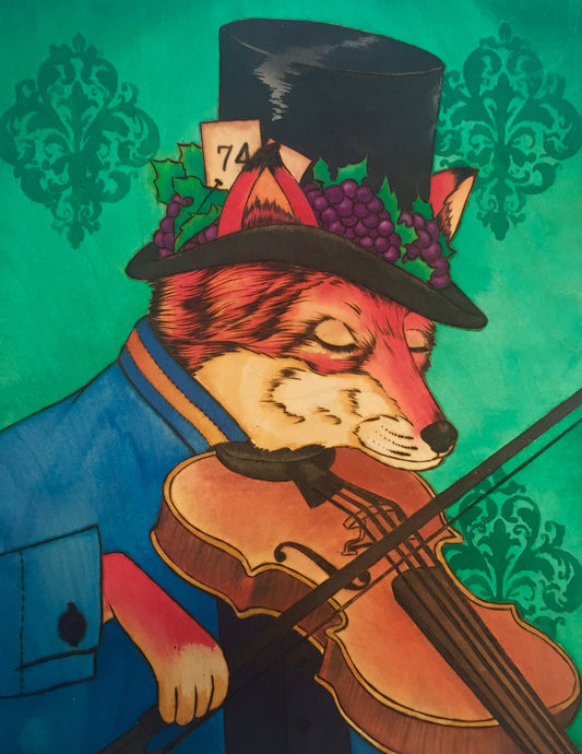 Lyndi Lou Print - Fox Violin