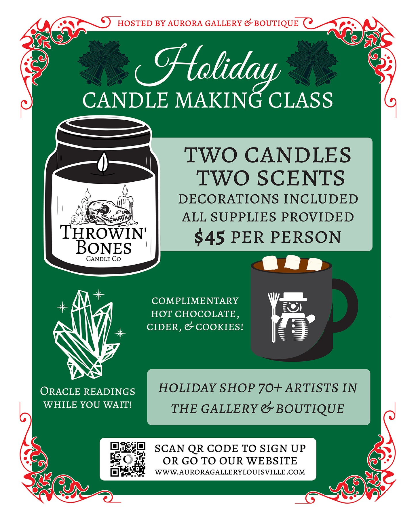 Throwin' Bones Holiday Candle Class!