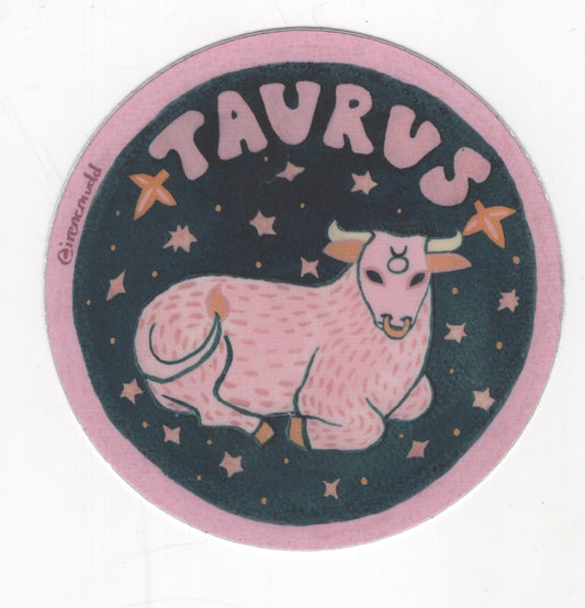 Irene Mudd - Guided Hand Studio - Taurus sticker