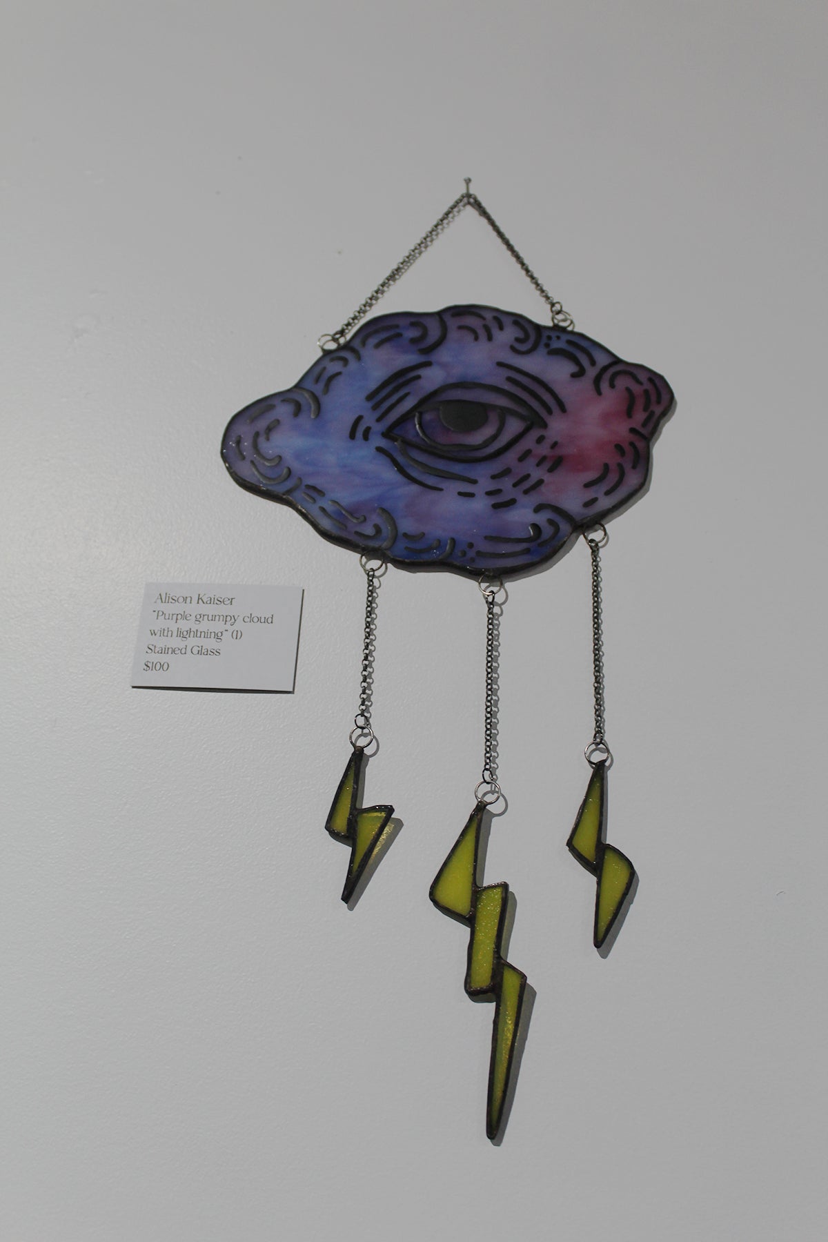 Glassy AF: Alison Kaiser: Grumpy Cloud Purple with Lightning