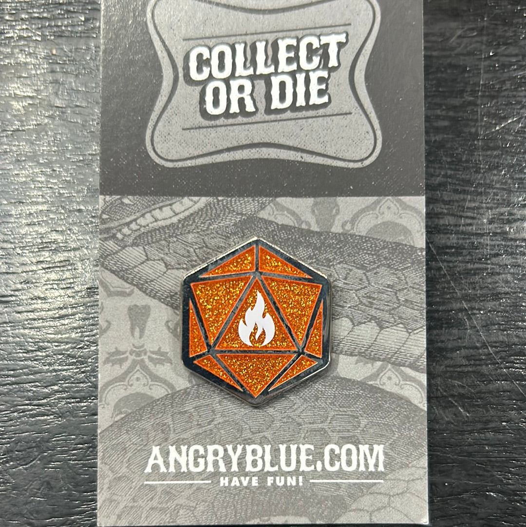 Angry Blue - D20 pin (Fire)