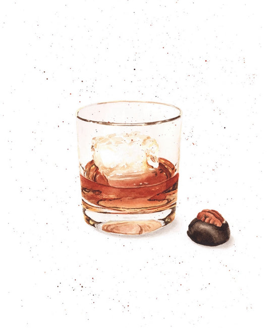 Rie Inspired - Bourbon on the Rocks print