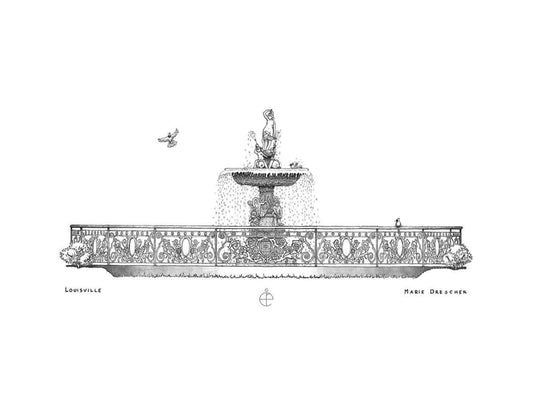Rie Inspired - Louisville fountain print