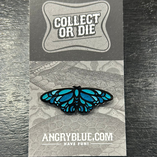 AngryBlue - Butterfly pin (blue)