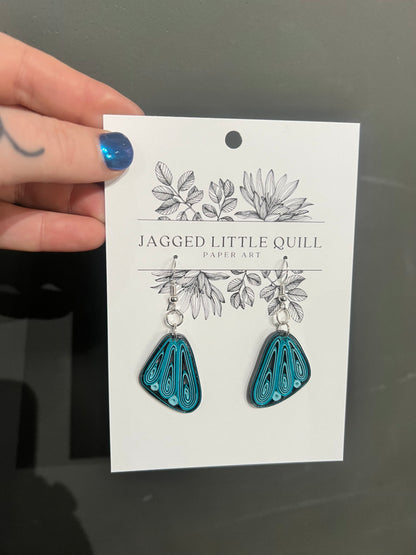 Jagged Little Quill: Butterfly Wing Earrings