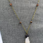 Hekas Creative: Citrine pendant, tigers eye 6mm beads, unbleached snake vertebrae