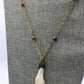 Hekas Creative: Citrine pendant, tigers eye 6mm beads, unbleached snake vertebrae