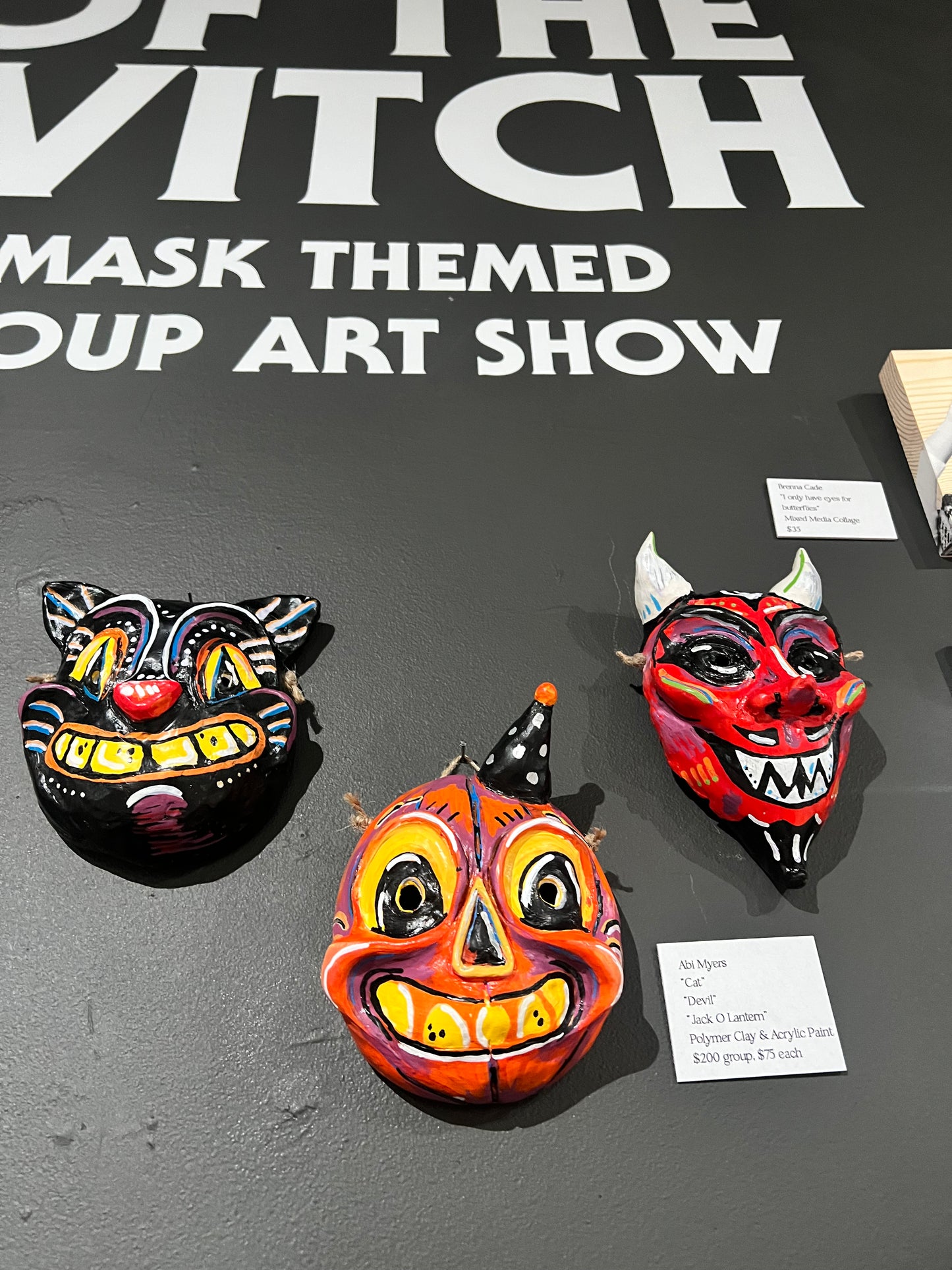 SOTW 23: Abi Myers: Mask Trio (Cat, Devil, Jack O Lantern)