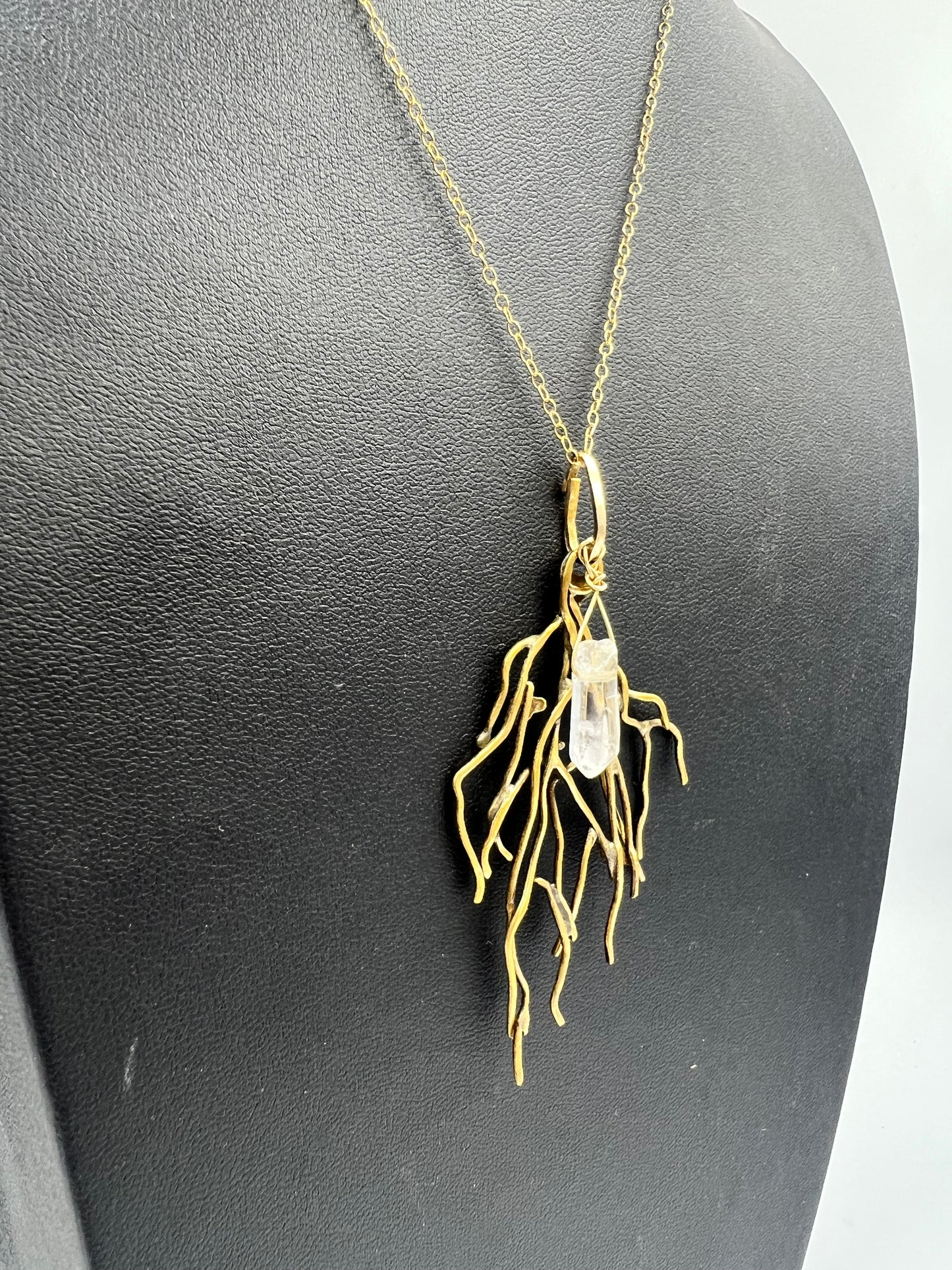 Sparkle Motion: Branches Necklace with Quartz