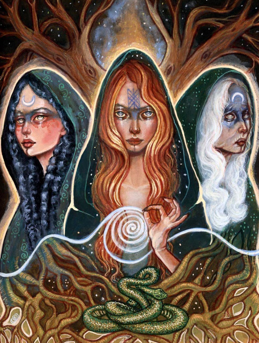 Tammy Wampler: The Norns 8.5 x 11 print, double matted 11"x14"