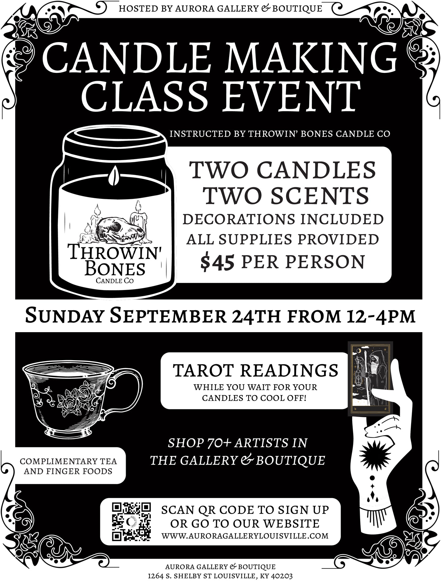 Candle Making Class Instructed by Throwin' Bones Candle Co