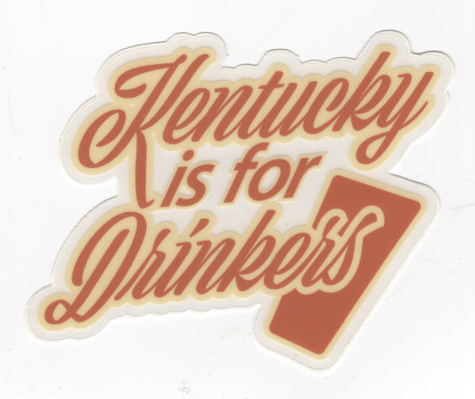 John Furse Stickers: (Glass) Kentucky Is For Drinkers