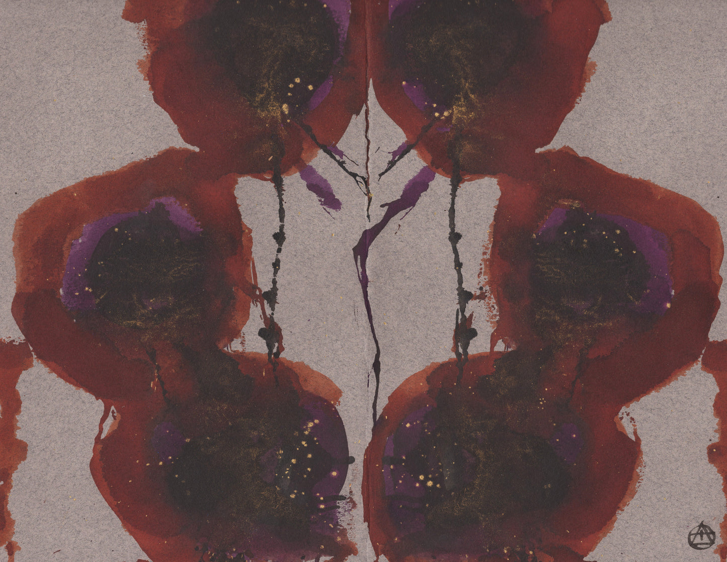 Rebecca Rose - Hemoglobin, 9x12 original unframed painting