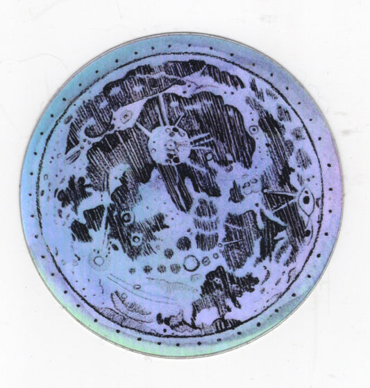 Irene Mudd - Guided Hand Studio - Holographic moon sticker