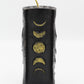 Hekas Creative - Inset Curved Moon Phases 100% Beeswax Hand Painted Candle
