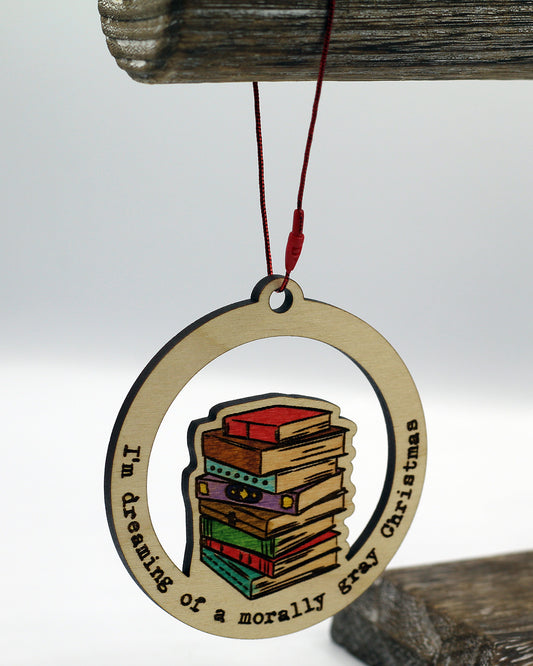 Awesome by Jenna: Books Ornament