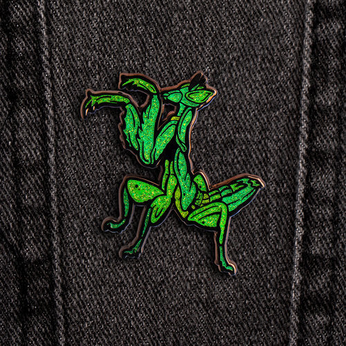 AngryBlue - Orchid Mantis pin (green)
