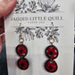 Jagged Little Quill: Circular Flower Earrings