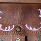 Ice Queen Alchemy - Brown handbag with moth and mushrooms