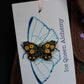 Ice Queen Alchemy - Brown handbag with moth and mushrooms