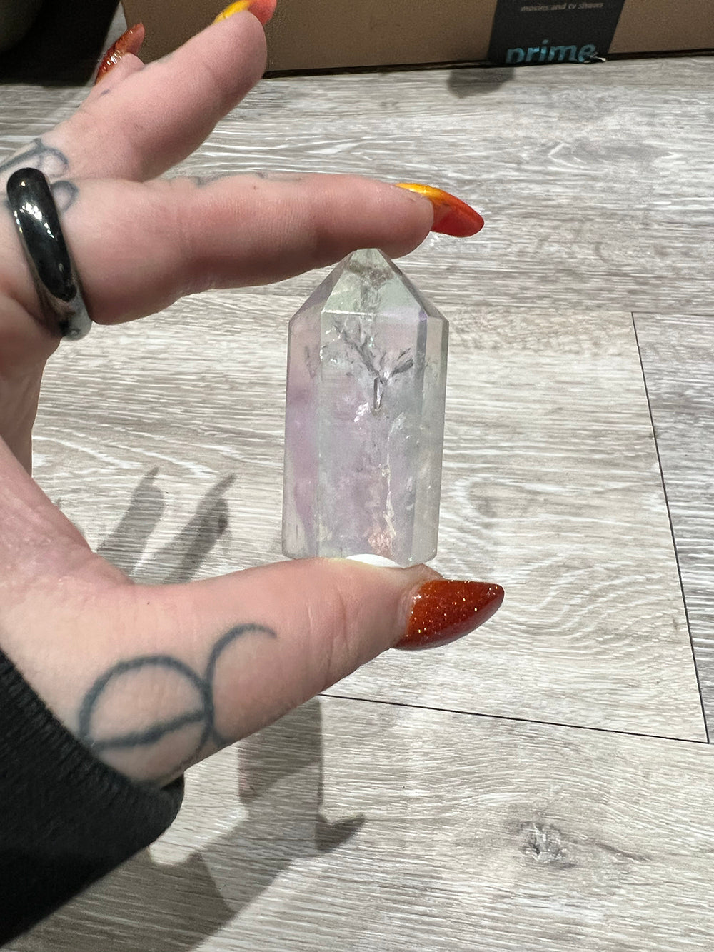 Crystal: Aura Quartz Small Crystal Tower Point