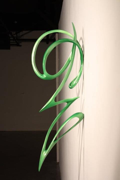 Jered Sloan Green Steel Hanging Sculpture