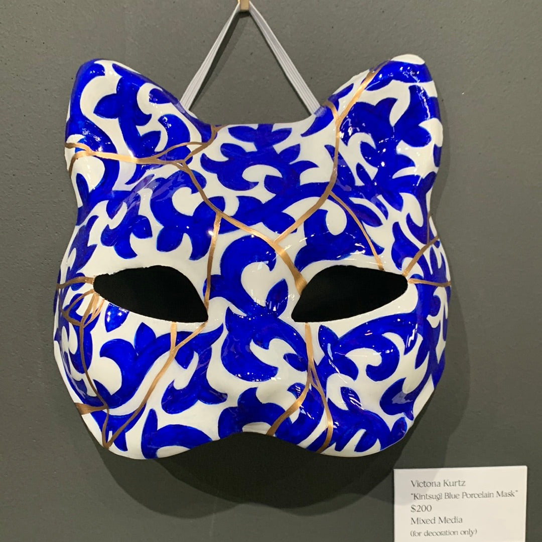 SOTW - Victoria Kurtz- Kintsugi blue porcelain mask