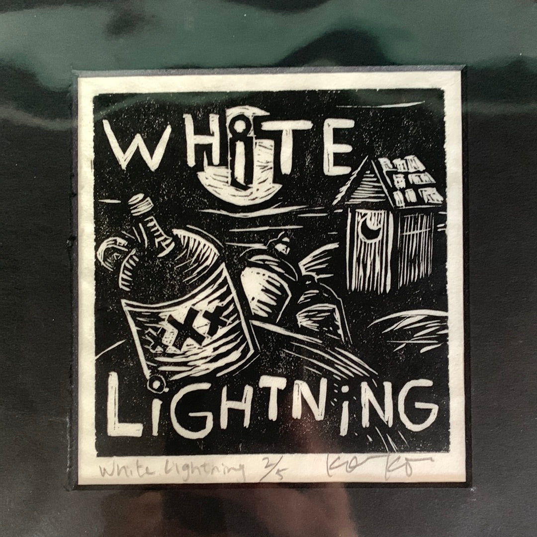 Katie Knudsen - “White Lightning” Linocut