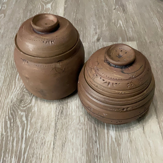 Taylor Swilley (Backyard Kiln)  Large jar brown
