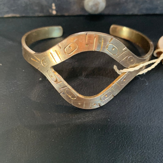 Found in a Field - Medium Brass Cuff