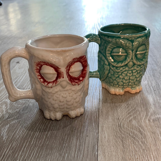 Dan Marshall (Wabi-li-ware) Owl mugs
