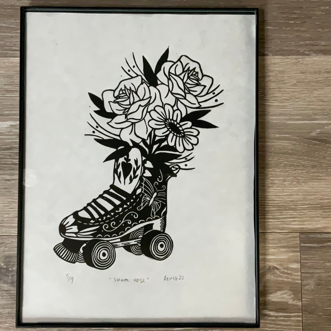 Kayla Lewis (Parchment Possum) “Skate Vase”